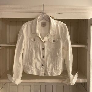 LOFT Linen Blend Cropped Jacket